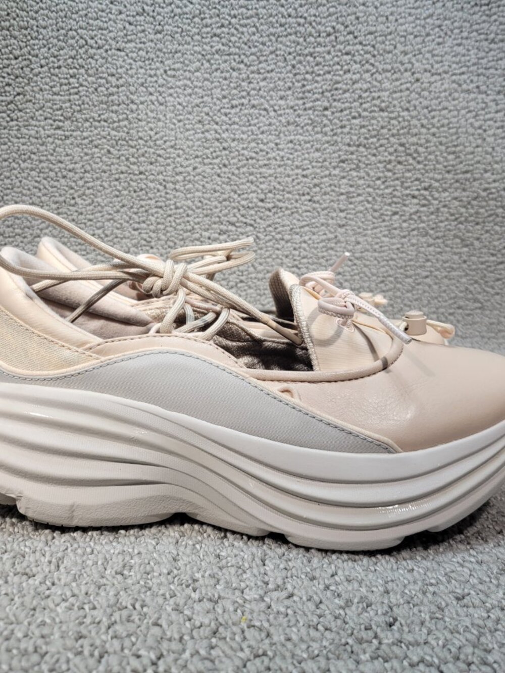 Hoka One One Bondi Mary Jane Beech Wood/Stucco Sneakers Women's Multiple Sizes - Picture 5 of 12